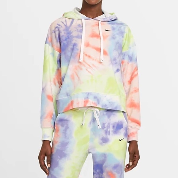 NIKE Dri-FIT Get Fit Women's Tie-dye Pullover Training Hoodie Size Small - Picture 10 of 10